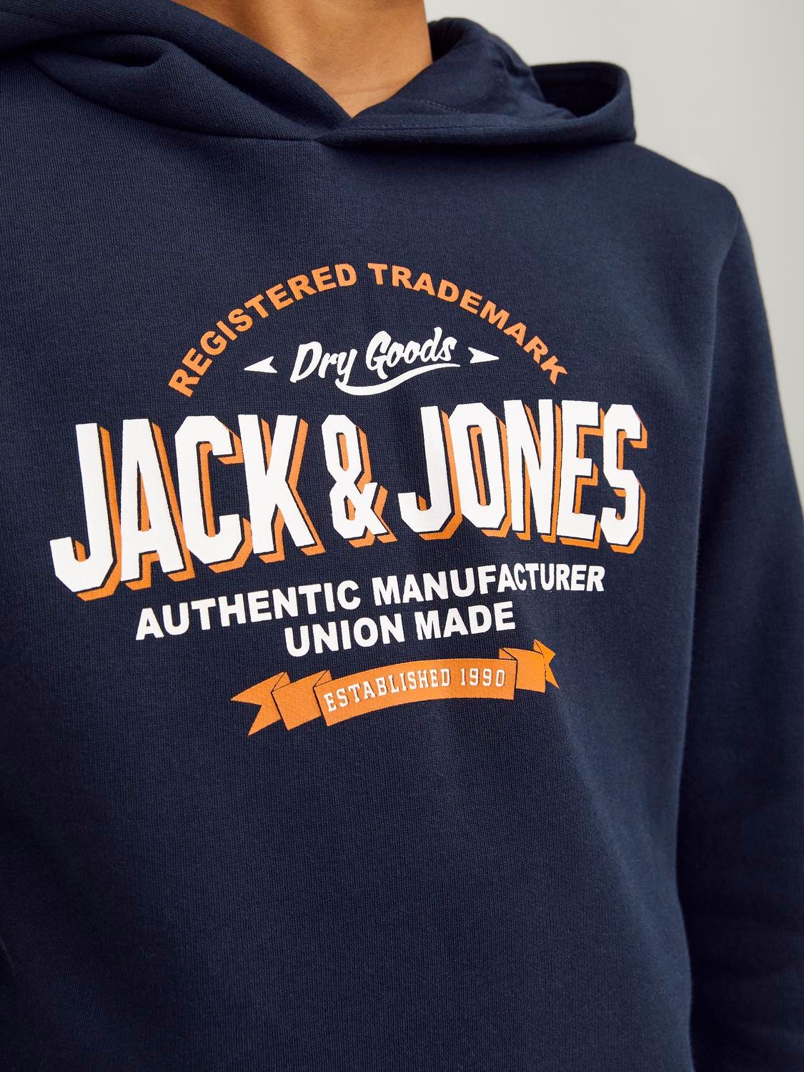 Jack & Jones Logotipas Megztinis su gobtuvu Mini -Navy Blazer - 12258824