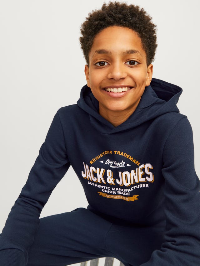 Jack & Jones Logotipas Megztinis su gobtuvu Mini - 12258824
