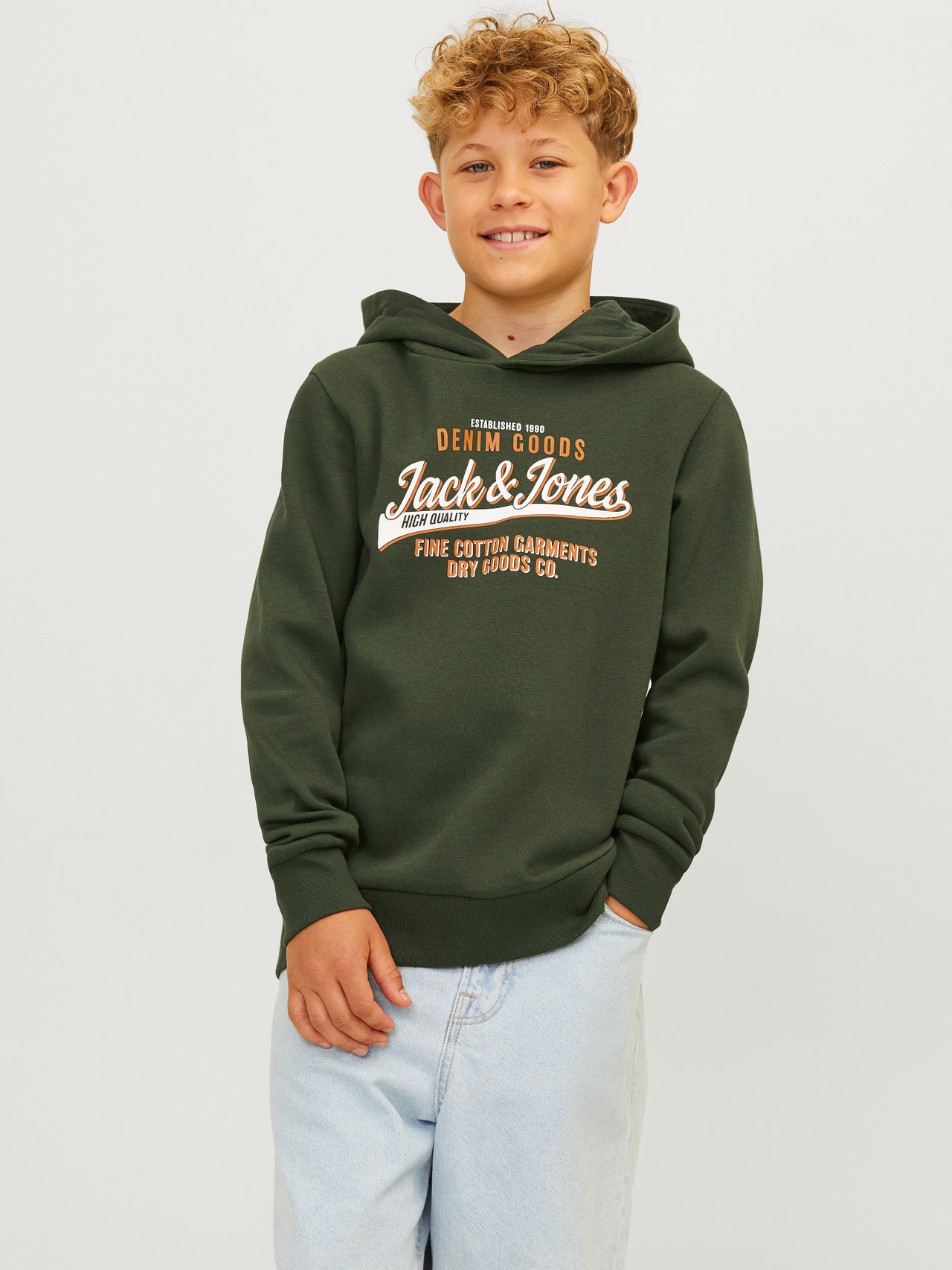 Jack & Jones Logo Hættetrøje Mini -Kombu Green - 12258824