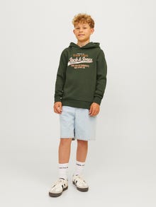 Jack & Jones Logó Kapucnis felső Mini -Kombu Green - 12258824