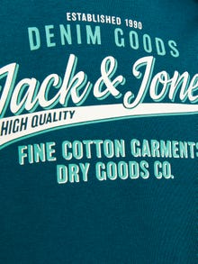 Jack & Jones Hoodie Logo Mini -Deep Teal - 12258824