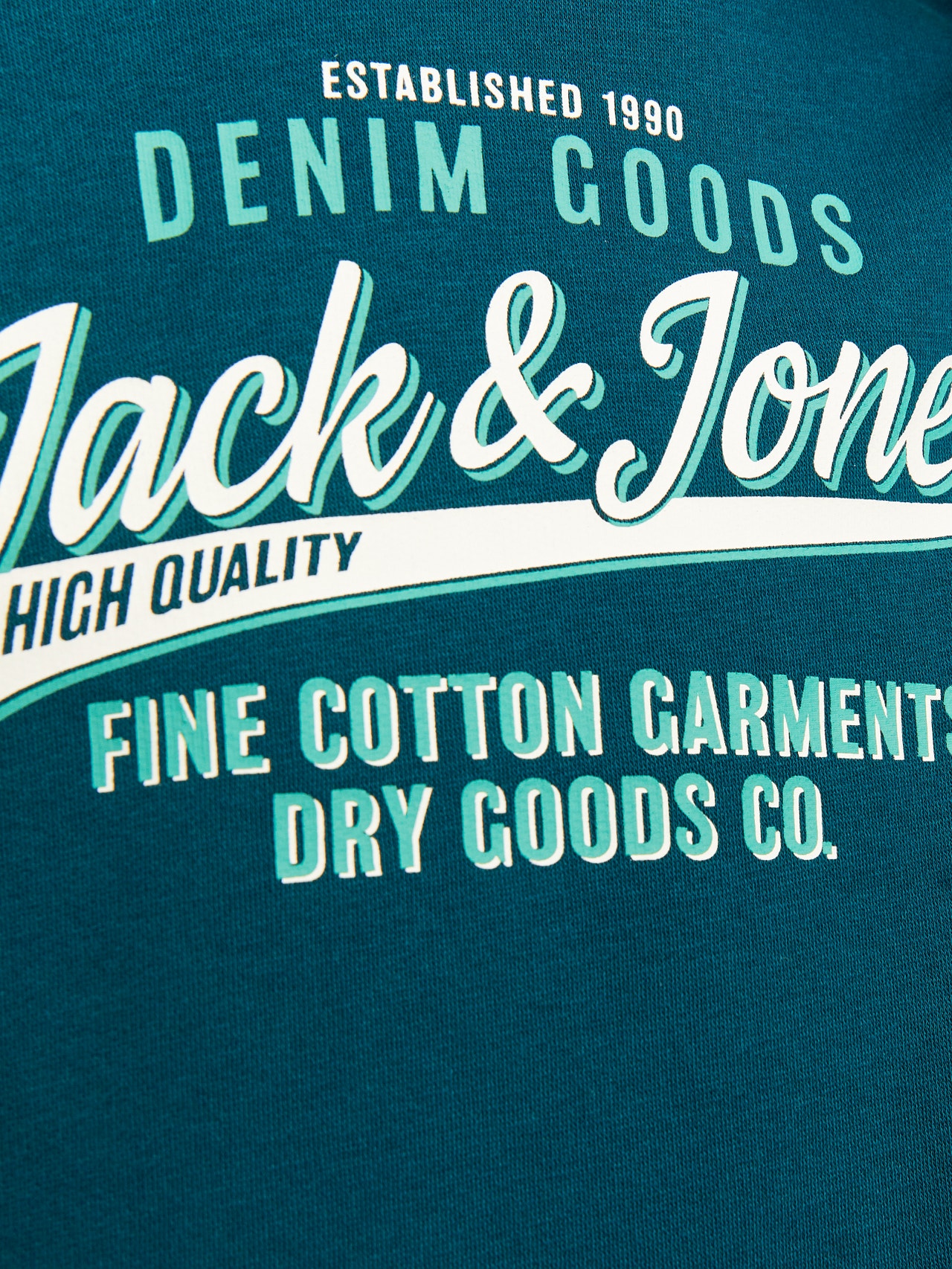 Jack & Jones Logo Hoodie Mini -Deep Teal - 12258824