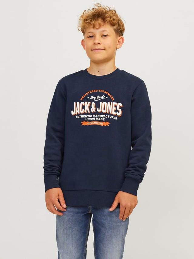 Jack & Jones Logo Sweatshirt mit Rundhals Für jungs - 12258840