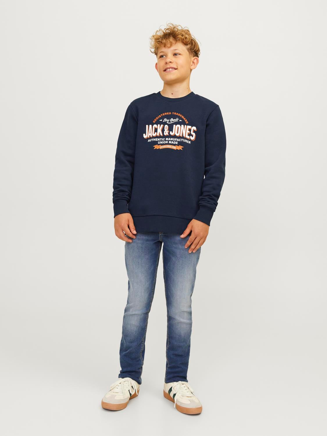 Logotyp Crewneck tröja För pojkar