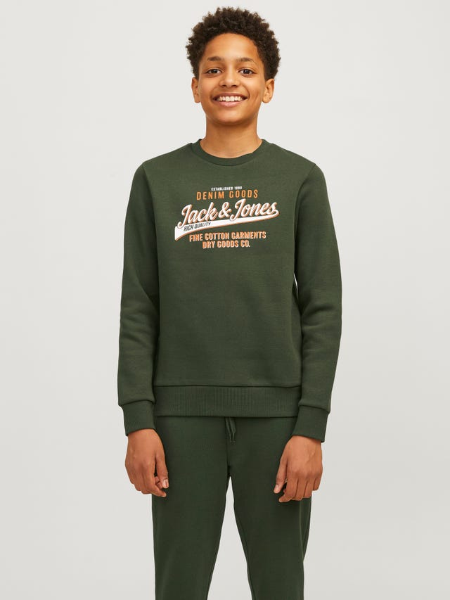 Jack & Jones Logo Sweatshirt mit Rundhals Für jungs - 12258840