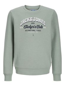 Jack & Jones Logotipas Apatinis prakaituojantis megztinis Mini -Iceberg Green - 12258841