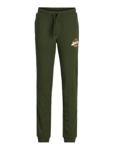 Jack & Jones Pantaloni in felpa Slim Fit Mini -Kombu Green - 12258851