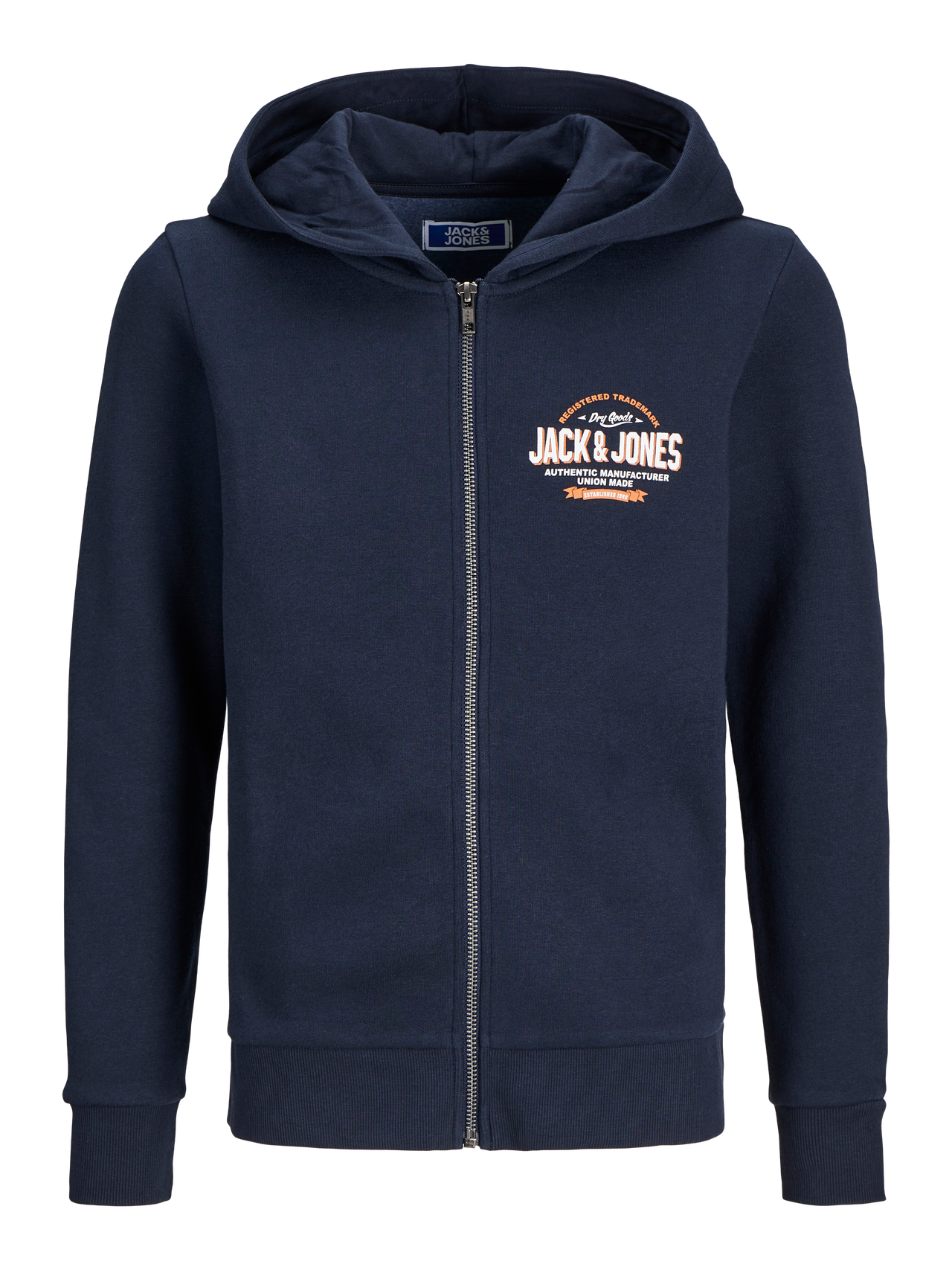 Jack & Jones Logo Hoodie met halve rits Voor jongens -Navy Blazer - 12258858