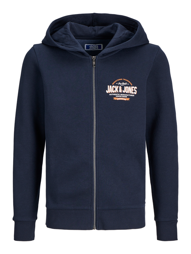 Jack & Jones Logotyp Huvtröje med dragkedja Mini - 12258859