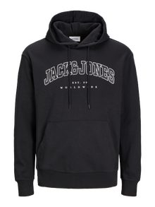 Jack & Jones Plus Size Logo Hættetrøje -Black - 12258867