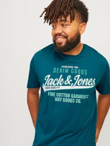 Jack & Jones Plus Size T-shirt Logo -Deep Teal - 12258870