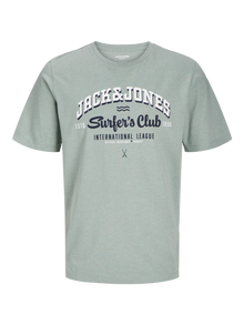 Jack & Jones Plus Size Logo T-shirts -Iceberg Green - 12258870
