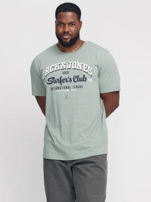 Jack & Jones Plus Size Logo T-shirts -Iceberg Green - 12258870