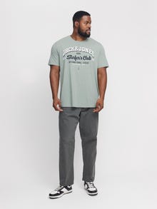 Jack & Jones Plus Size Logo T-shirts -Iceberg Green - 12258870