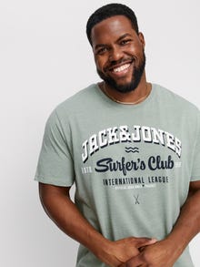 Jack & Jones Plus Size Logo T-shirts -Iceberg Green - 12258870
