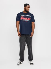 Jack & Jones Plus Size Logo T-shirt -Sky Captain - 12258870