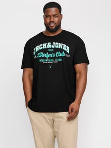 Jack & Jones Plius Logotipas Marškinėliai -Black Ink - 12258870