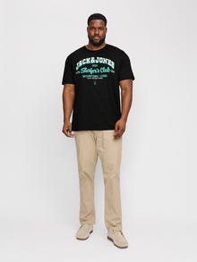 Jack & Jones Plius Logotipas Marškinėliai -Black Ink - 12258870