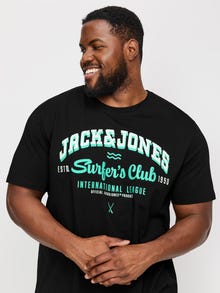Jack & Jones Plius Logotipas Marškinėliai -Black Ink - 12258870