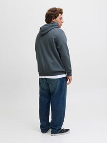 Jack & Jones Plus Size Logo Hoodie -Stormy Weather - 12258873