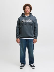 Jack & Jones Plus Size Logo Hoodie -Stormy Weather - 12258873