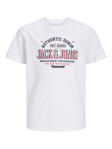 Jack & Jones T-shirt Logo Pour les garçons -White - 12258876