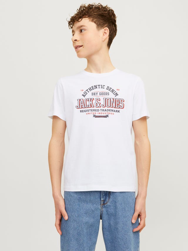 Jack & Jones Logo T-skjorte For gutter - 12258876