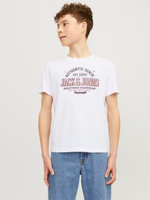 Jack & Jones Logo T-skjorte For gutter -White - 12258876