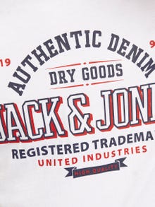 Jack & Jones Logo T-skjorte For gutter -White - 12258876