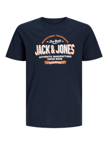 Jack & Jones Logo T-shirt For boys -Navy Blazer - 12258876