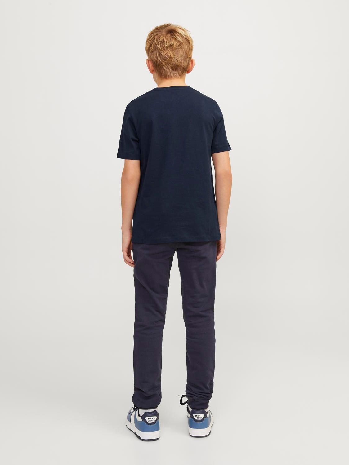 Jack & Jones Logo T-skjorte For gutter -Navy Blazer - 12258876