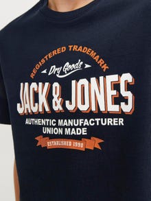 Jack & Jones Logo T-shirt For boys -Navy Blazer - 12258876