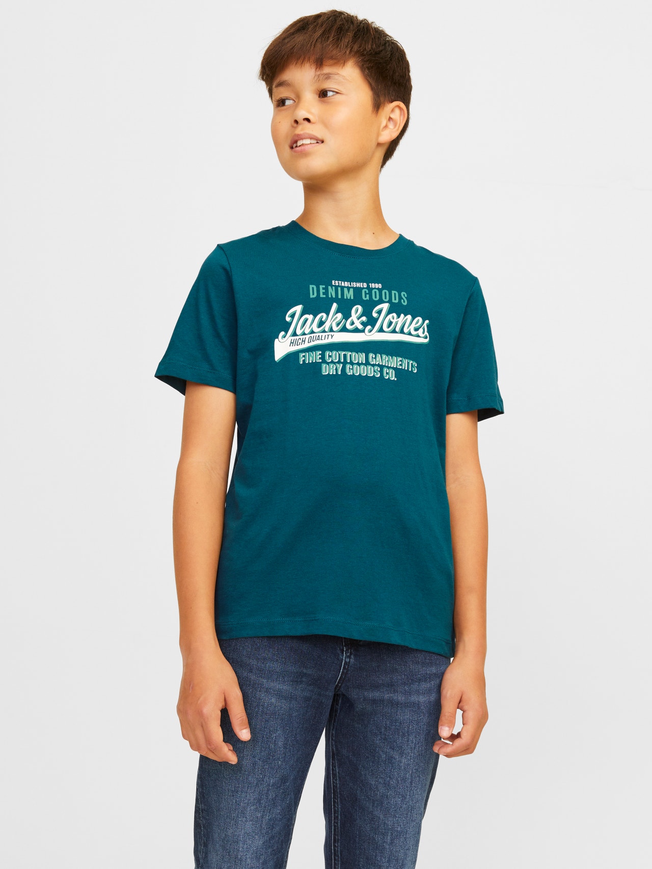 Jack & Jones Logo T-shirt Voor jongens -Deep Teal - 12258876