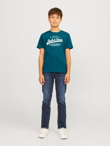 Jack & Jones Logo T-shirt For boys -Deep Teal - 12258876