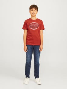 Jack & Jones Logo T-shirt Voor jongens -Red Ochre - 12258876