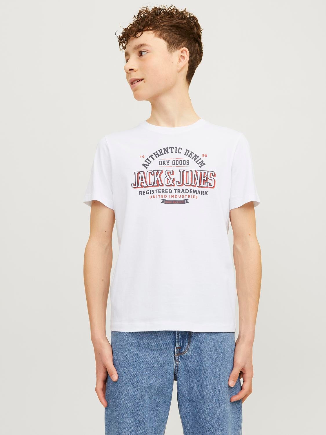 Jack & Jones Logo T-särk Mini -White - 12258877