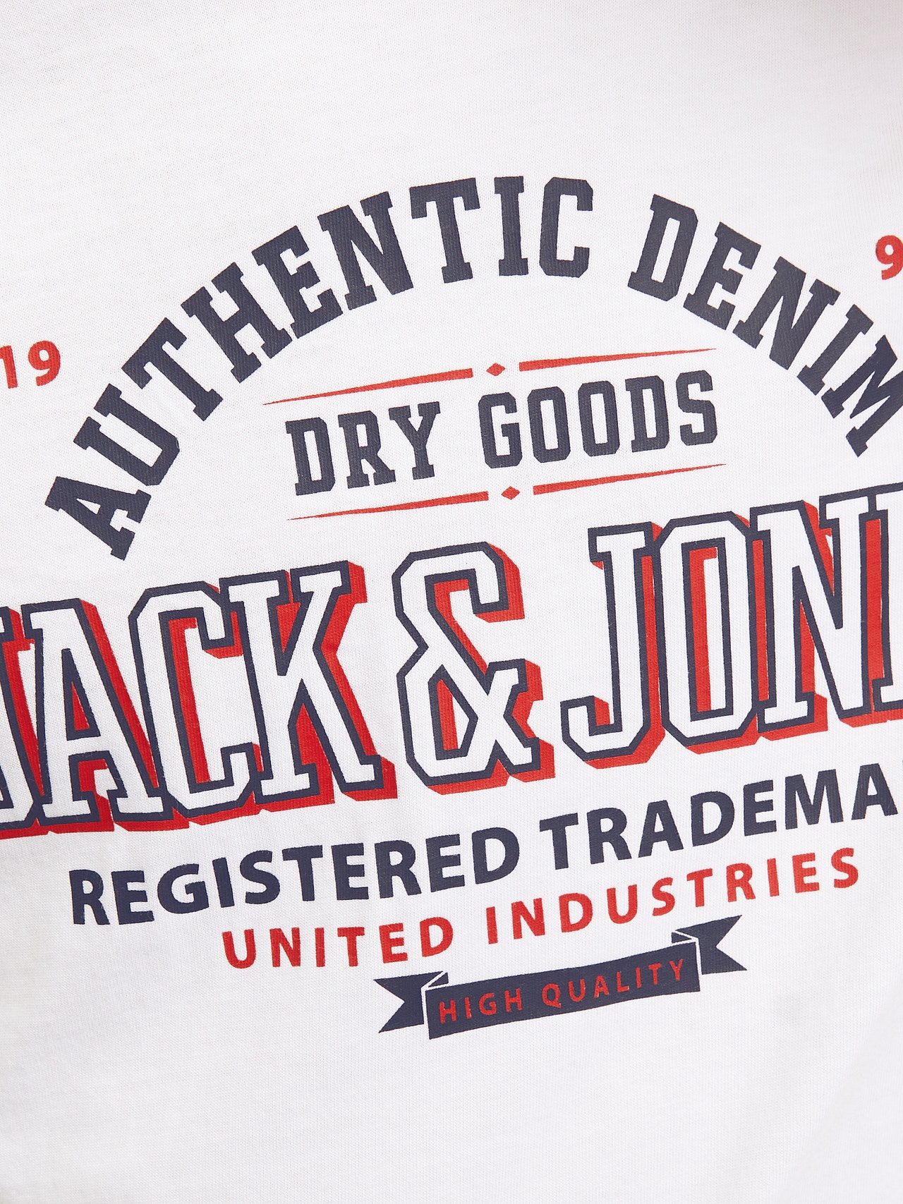 Jack & Jones Minipituinen Logo T-paita -White - 12258877