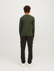 Jack & Jones Logo T-skjorte For gutter -Kombu Green - 12258880