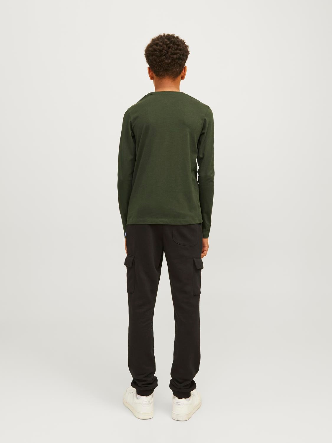 Jack & Jones Logo T-skjorte For gutter -Kombu Green - 12258880