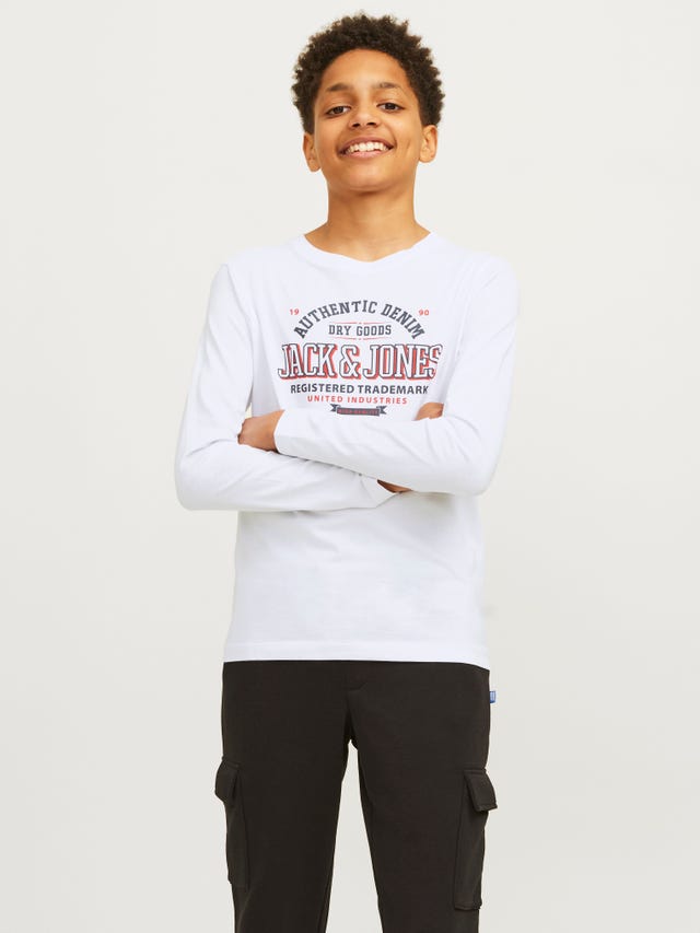 Jack & Jones Logo T-skjorte For gutter - 12258880