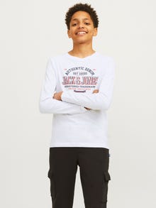 Jack & Jones Logo T-skjorte For gutter -White - 12258880