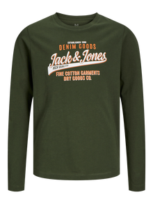 Jack & Jones Minipituinen Logo T-paita -Kombu Green - 12258882