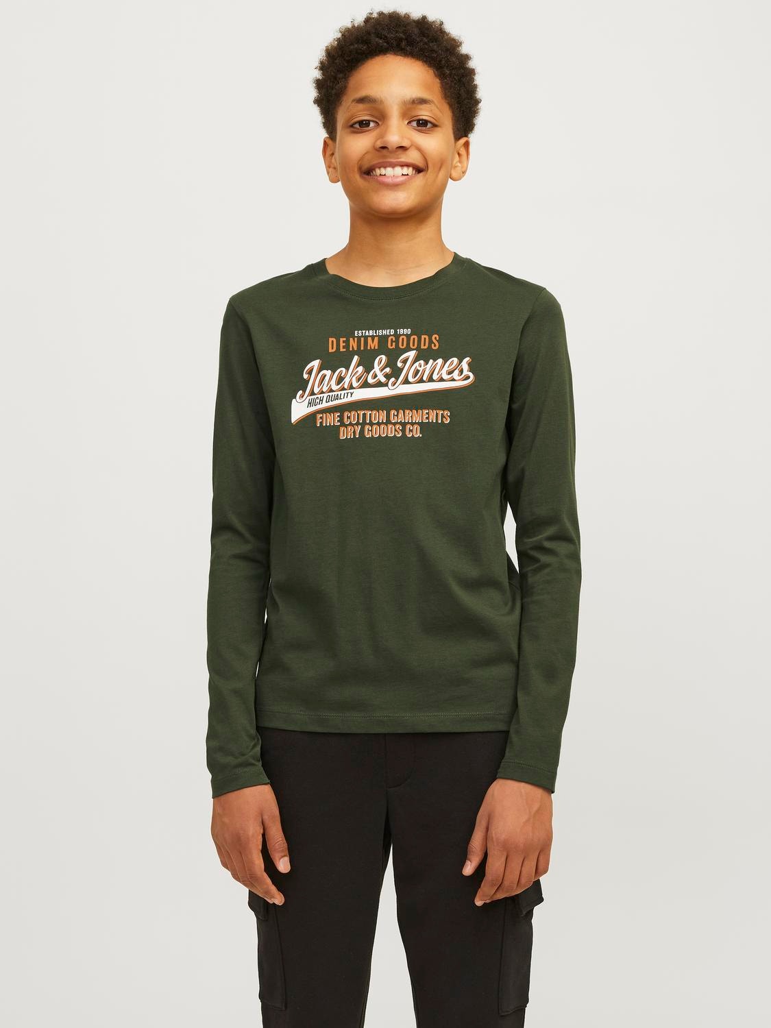 Jack & Jones T-shirt Logo Mini -Kombu Green - 12258882