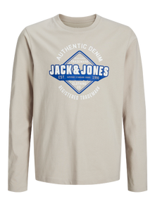 Jack & Jones Logotipas marškinėliai ilgomis rankovėmis Mini -Moonbeam - 12258882