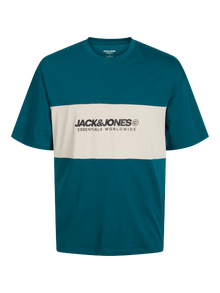 Jack & Jones Logo Tričko -Deep Teal - 12258883