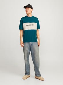 Jack & Jones Logo Tričko -Deep Teal - 12258883