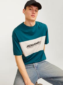 Jack & Jones Logo Tričko -Deep Teal - 12258883