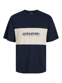 Jack & Jones Logo O-hals T-shirts -Navy Blazer - 12258883