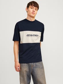 Jack & Jones Logo O-hals T-shirts -Navy Blazer - 12258883