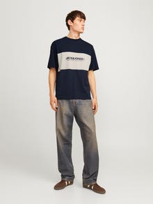 Jack & Jones Logo O-hals T-shirts -Navy Blazer - 12258883